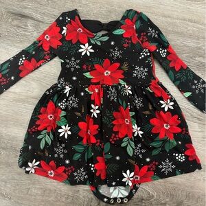 Little Sleepies Poinsettia Dress - Little Sleepies Holiday Dress Christmas Dress